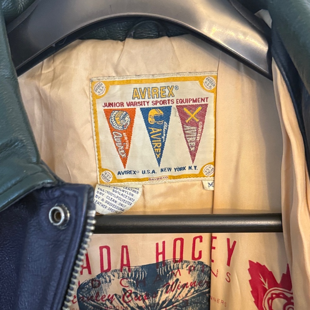 Avirex Men's VINTAGE 1990s deadstock Canadian hockey jacket • Medium - Picture 5 of 6